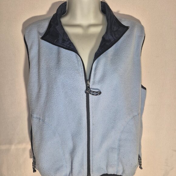 ADIRONDACK TRADING CO. Reversable weatherproof vest Blue, zippered, small - Picture 14 of 16